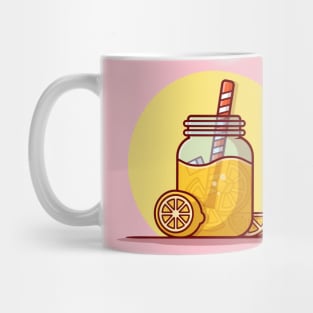 Orange Juice Cartoon Vector Icon Illustration (3) Mug